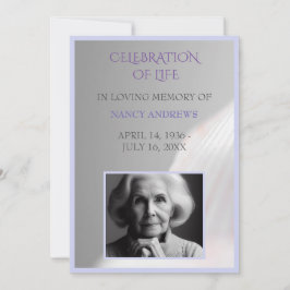 Muschel Lila Beerdigungsfeier Einladung