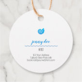 Muschel Logo Beach Thema White Hang Tag Geschenkanhänger (Rückseite)