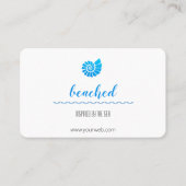 Muschel Logo Beach Theme Business Card Visitenkarte (Vorderseite)