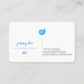Muschel Logo Beach Theme Business Card Visitenkarte (Rückseite)