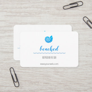 Muschel Logo Beach Theme Business Card Visitenkarte