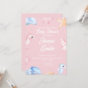 Muschel Meer Baby Shower Einladung