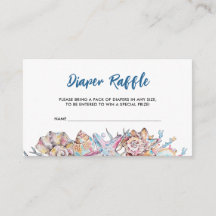 Muschel Meer Sie bald Baby Shower Windel Raffle