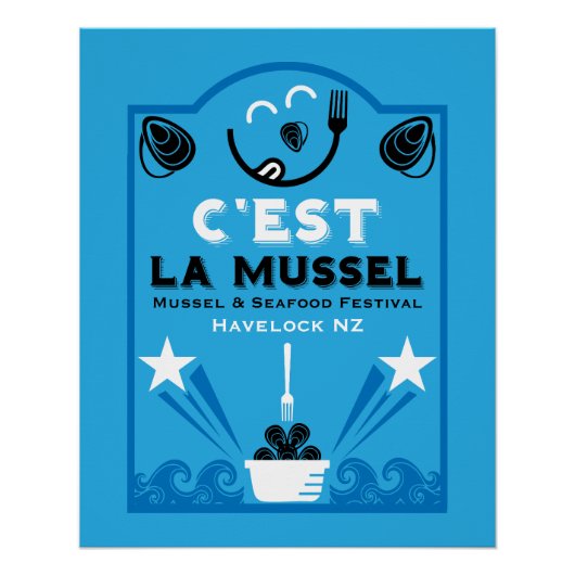 Muschel- & Meeresfrüchte-Festival Poster (Vorderseite)