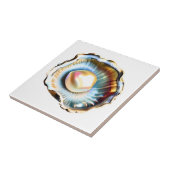 Muschel mit Perlglanz Fliese (Seite)