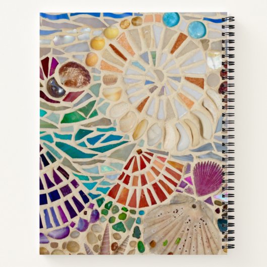 Muschel Mosaic Spiral Notebook Notizblock (Rückseite)