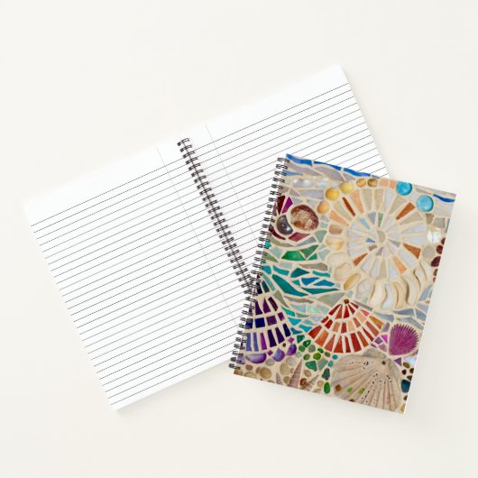 Muschel Mosaic Spiral Notebook Notizblock (Innenseite)