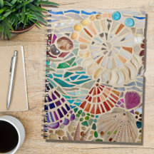 Muschel Mosaic Spiral Notebook
