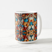 Muschel-Mosaik-Sherpa-Decke Kaffeetasse (VorderseiteRechts)