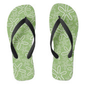 Muschel-Muster auf gepunktetem Hintergrund Badesandalen (Fußbett)