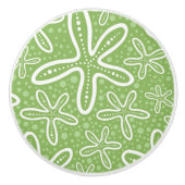 Muschel-Muster auf gepunktetem Hintergrund Keramikknauf (Vorderseite)