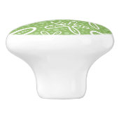 Muschel-Muster auf gepunktetem Hintergrund Keramikknauf (Seitenansicht)