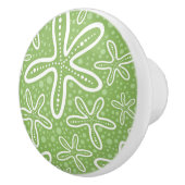 Muschel-Muster auf gepunktetem Hintergrund Keramikknauf (Rechts)