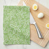 Muschel-Muster auf gepunktetem Hintergrund Küchentuch (Viertel Falte)