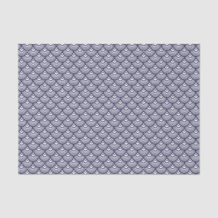 Muschel Muster Navy Blau und Weiß Seidenpapier