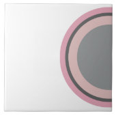 Muschel Muster rosa und grau Fliese (Vorderseite)