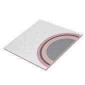 Muschel Muster rosa und grau Fliese (Seite)