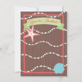 Muschel nach Hochzeit Einladungen (Rückseite)