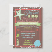 Muschel nach Hochzeit Einladungen (Vorderseite)