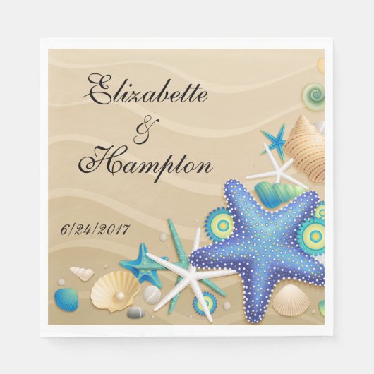 Muschel Napkin Serviette (Vorderseite)