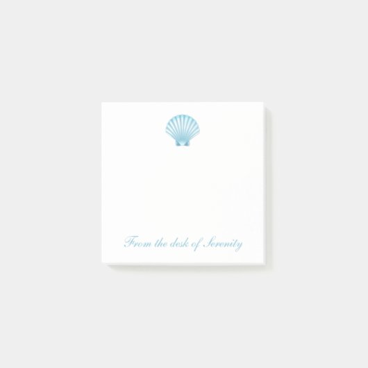 Muschel Nautical Blue Seashell Beach Traum Post-it Klebezettel (Vorderseite)
