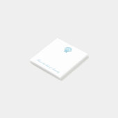 Muschel Nautical Blue Seashell Beach Traum Post-it Klebezettel (angewinkelt)
