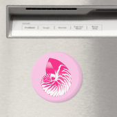 Muschel Nautilus - fuchsienrosa und weiß Magnet (In Situ (Geschirrspüler))