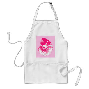 Muschel Nautilus - fuchsienrosa und weiß Schürze