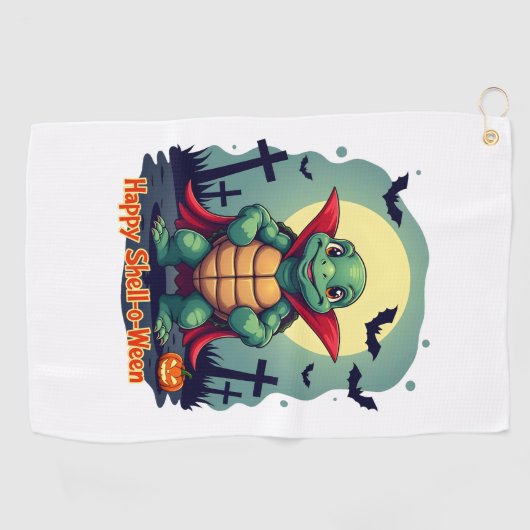 Muschel-o-Ween Turtle Golfhandtuch (Horizontal)