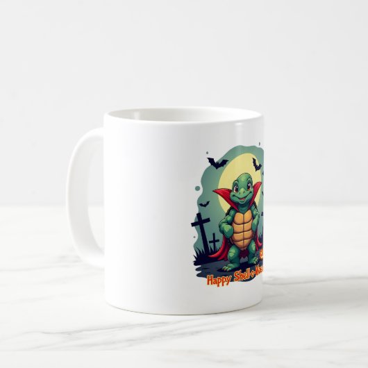 Muschel-o-Ween Turtle Kaffeetasse (Vorderseite Links)