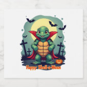 Muschel-o-Ween Turtle Schaumweinetikett (Einzelnes Label)