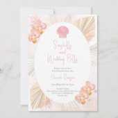 Muschel Ocean Boho Bridal Dusche Einladung (Vorderseite)