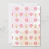 Muschel Ocean Boho Bridal Dusche Einladung (Rückseite)