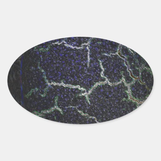 Muschel Ovaler Aufkleber (Vorderseite)