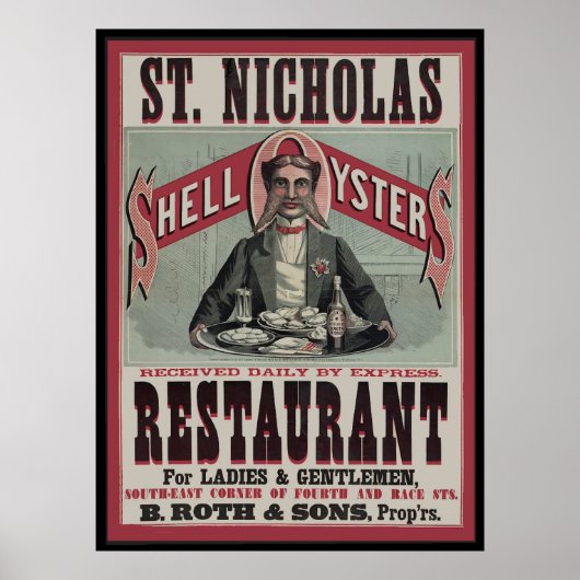 Muschel Oyster Restaurant Poster (Vorne)