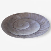 Muschel Pappteller (Schrägansicht)