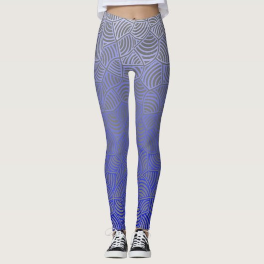 Muschel pattern.03.nbg Gray BG Leggings (Vorderseite)