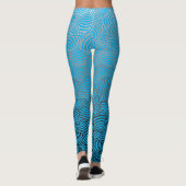 Muschel pattern.04.w Blauer BG Leggings (Rückseite)