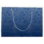 Muschel pattern.04.w DBlue BG-Leggings Große Geschenktüte (Rückseite)