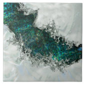 Muschel Perl und Silber 1 Fliese (Vorderseite)