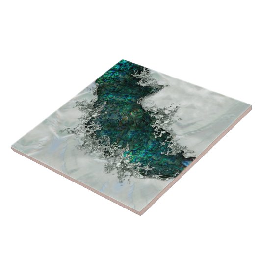 Muschel Perl und Silber 1 Fliese (Seite)