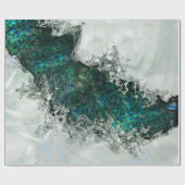 Muschel Perl und Silber 1 Geschenkpapier (Flach)