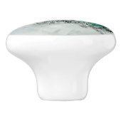 Muschel Perl und Silber 1 Keramikknauf (Seitenansicht)