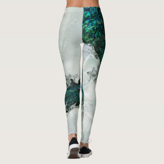 Muschel Perl und Silber 1 Leggings (Rückseite)