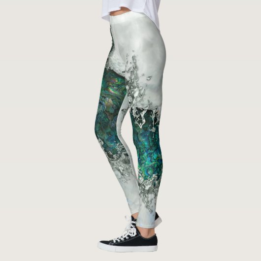 Muschel Perl und Silber 1 Leggings (Links)