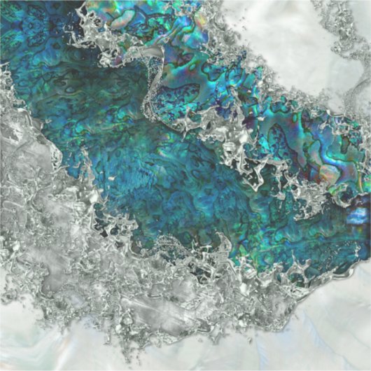 Muschel Perl und Silber 2 Aufkleber (Vorderseite)