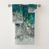 Muschel Perl und Silber 2 Badhandtuch Set (Insitu)