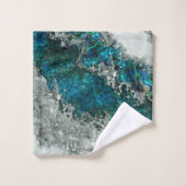 Muschel Perl und Silber 2 Badhandtuch Set (Waschlappen)