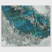 Muschel Perl und Silber 2 Geschenkpapier (Flach)