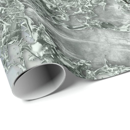 Muschel Perl und Silber 2 Geschenkpapier (Rolleneckpunkt)